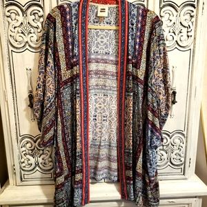 Knox rose boho blue kimono medium/large